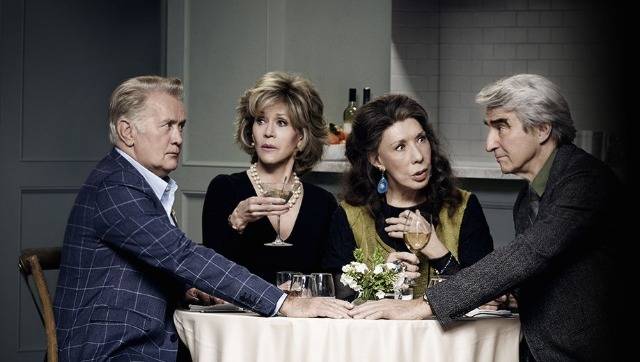 Grace e Frankie e i rispettivi Robert e Sol - Grace and Frankie gossip girl