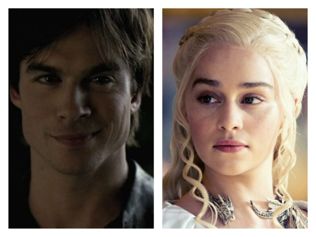 Damon Salvatore (The Vampire Diares) e Daenerys Targaryen (Game of Thrones) 640x360