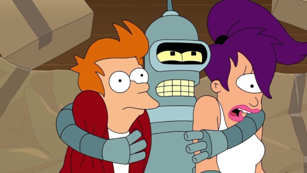 Una scena di Futurama: una delle serie tv da vedere