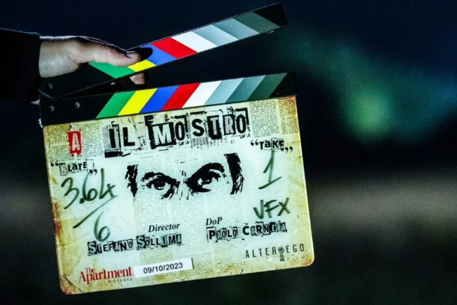 In foto il primo ciak della serie Netflix Il Mostro