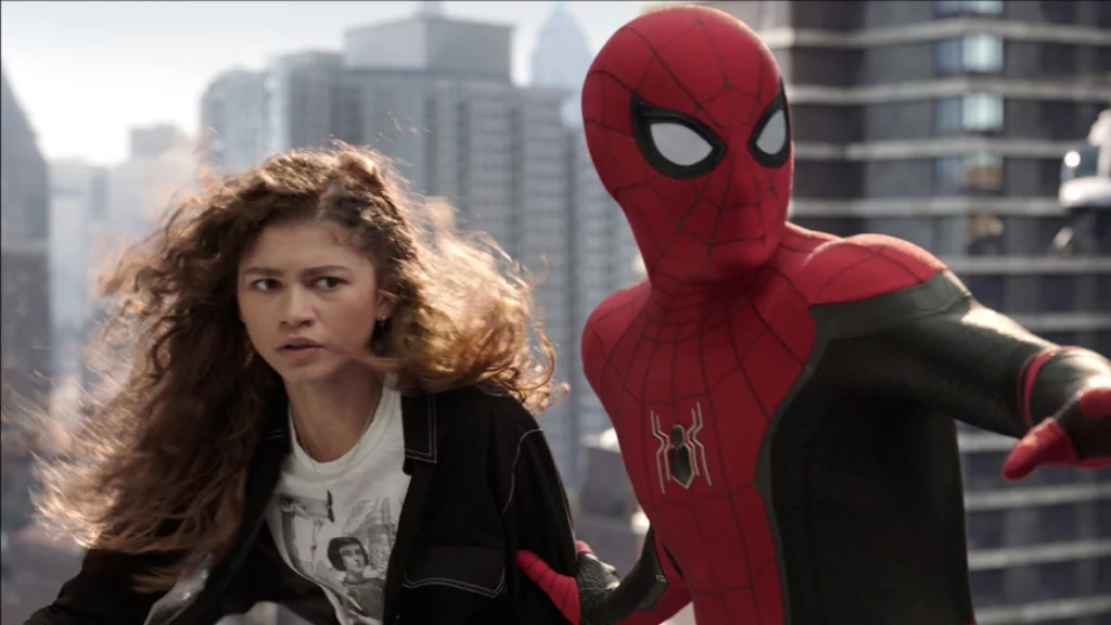 Zendaya e Tom Holland in uno dei film di Spiderman