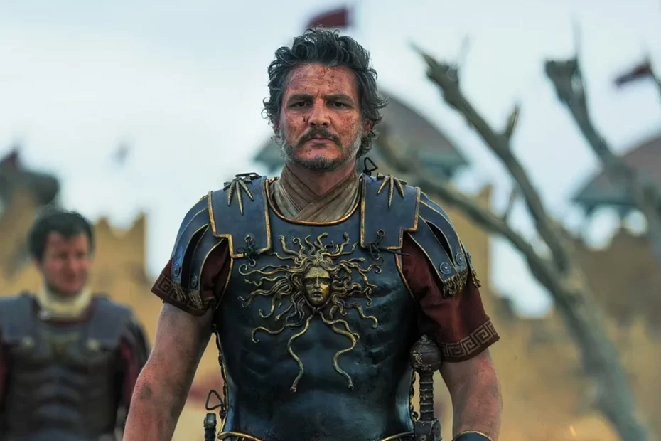 Pedro Pascal in una scena de Il Gladiatore 2