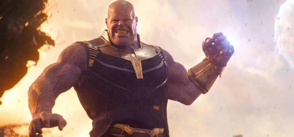Thanos in una scena di Avengers - Infinity War