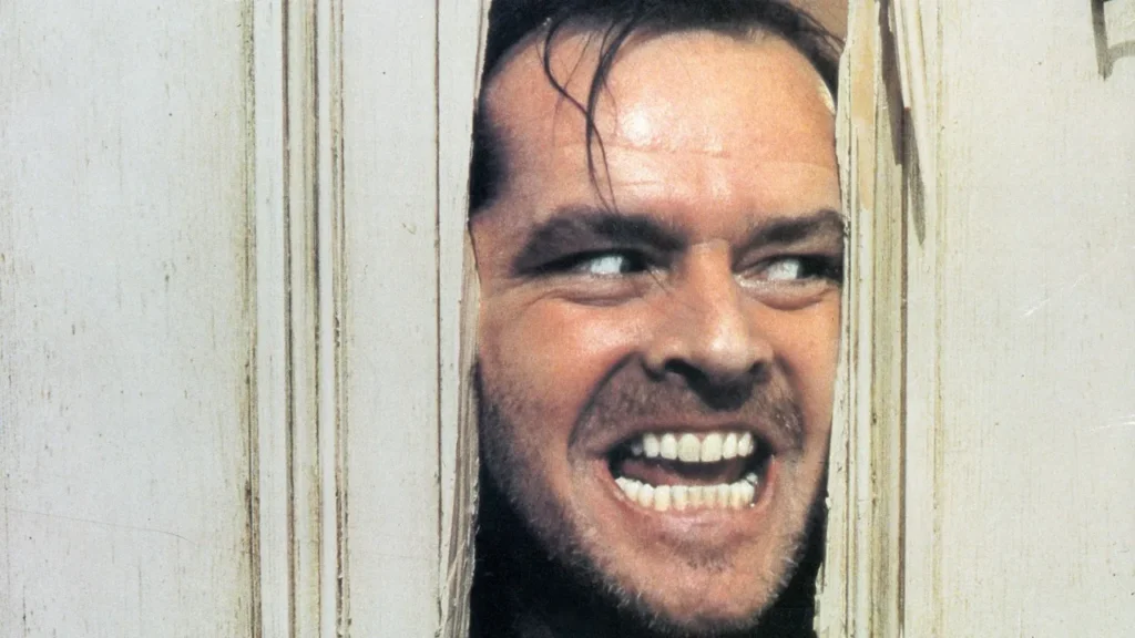 Jack Nicholson in Shining, uno dei migliori film da vedere