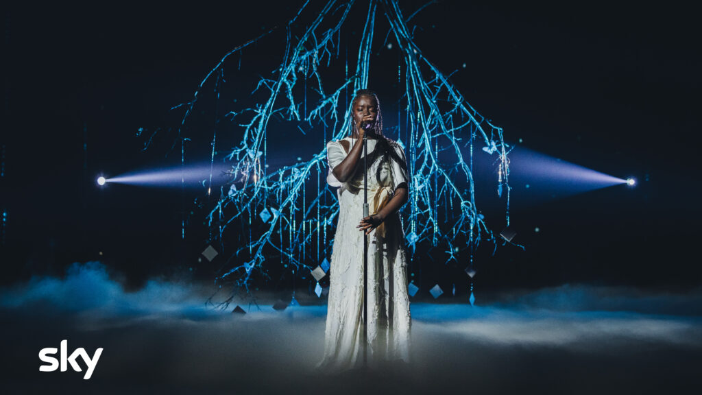 Mimi ai live di X Factor 2024 - imagini concesse da Sky Italia