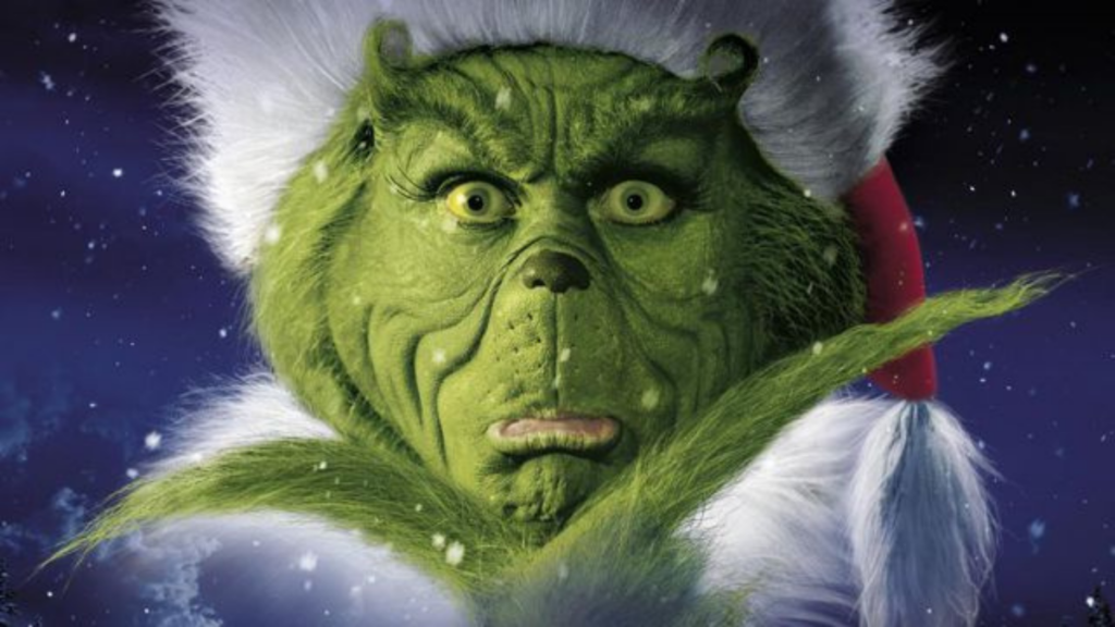 jim Carrey nella locandina de Il Grinch, uno dei migliori film di Natale da vedere 