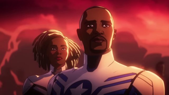 Sam Wilson nei panni di Capitan America nel primo episodio di Marvel's What If...?