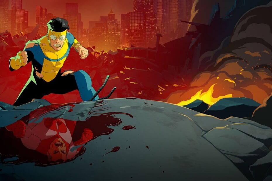Una scena della serie tv Invincible