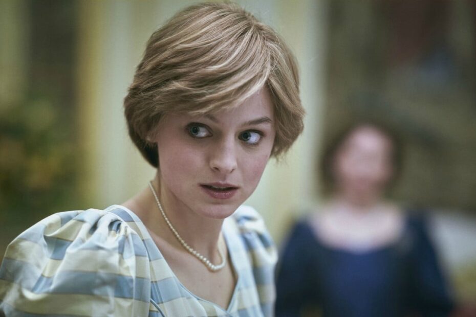 Emma Corrin in the crown