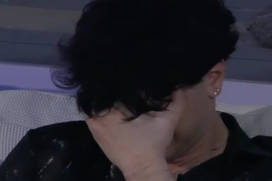 TrigNo durante il suo sfogo ad Amici 2025