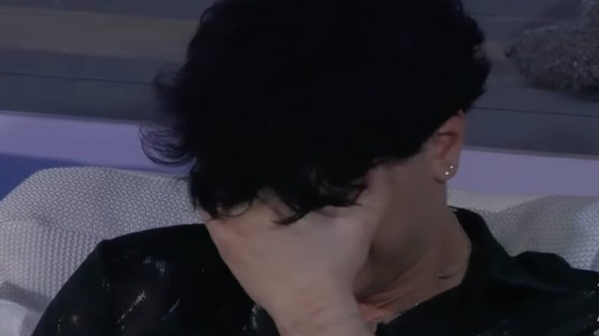 TrigNo durante il suo sfogo ad Amici 2025