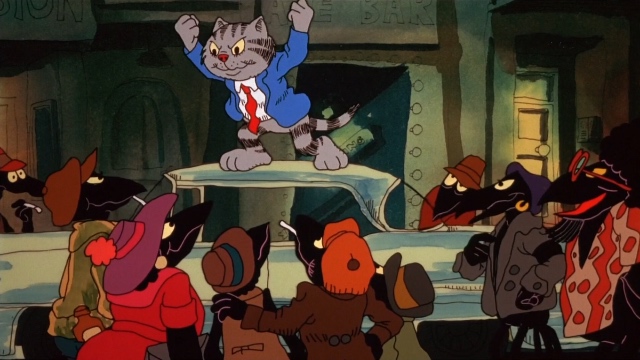 Fritz il gatto in una scena del film