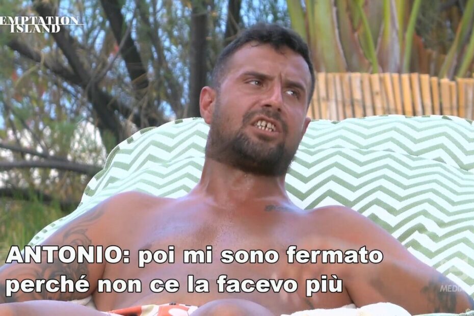 Antonio in una puntata di Temptation Island 2025