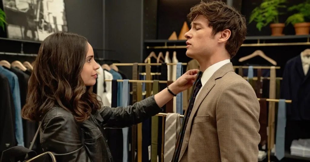 Sofia Carson e Kyle Allen in una scena de La Lista dei Miei Desideri, uno dei film da vedere su Netflix