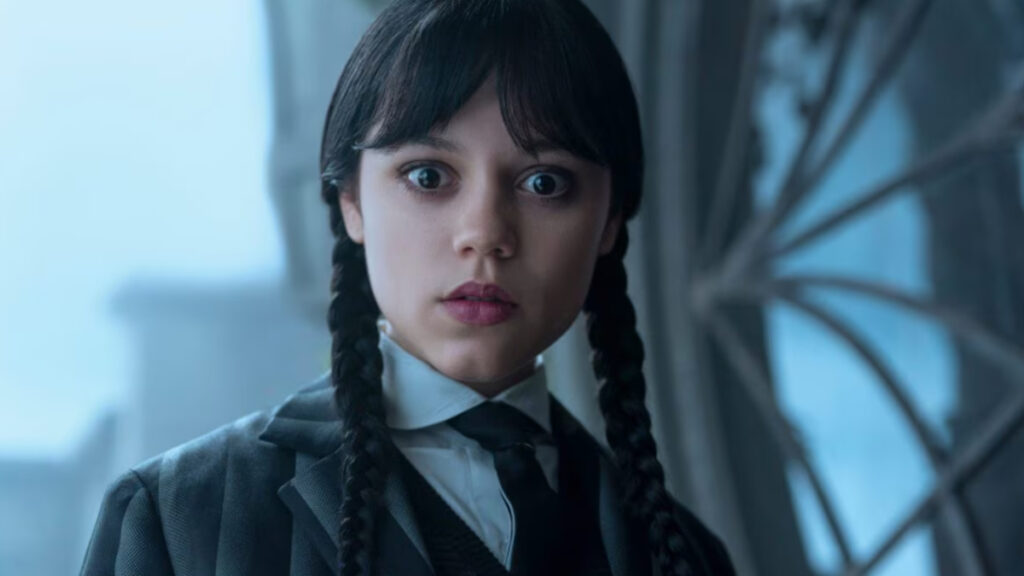 Jenna Ortega in una scena di Mercoledì 2, una delle Serie Tv sopravvalutate