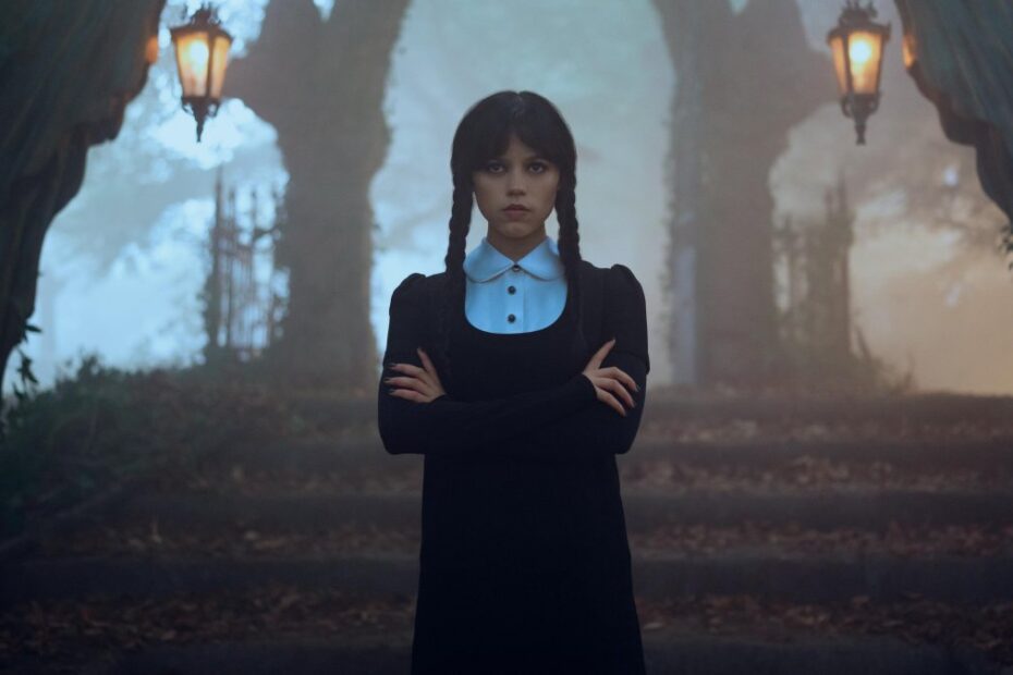 Jenna Ortega in una scena di Mercoledì, una delle Serie tv sopravvalutate