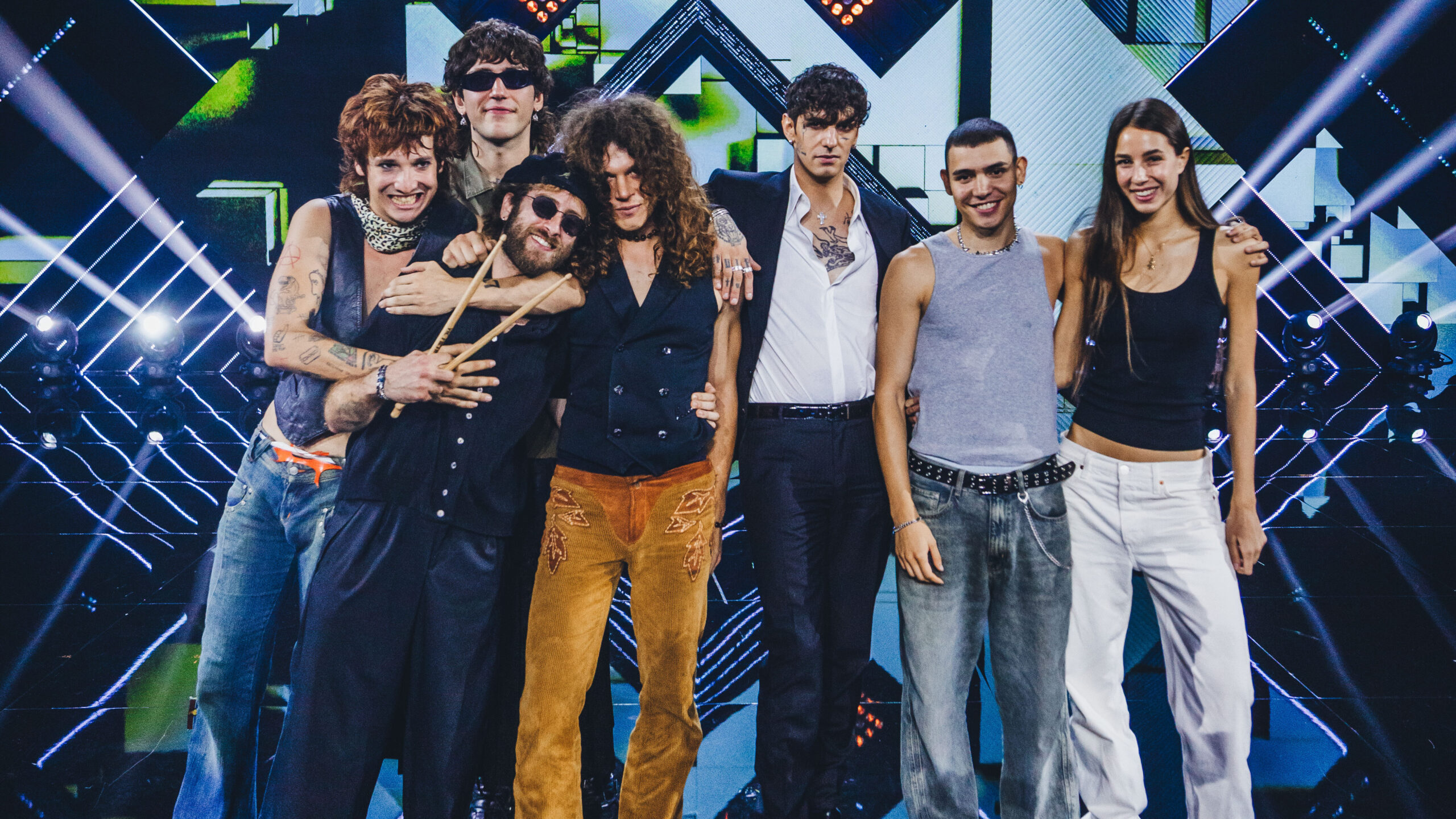 la squadra di Achille Lauro a X Factor 2025 - Immagini concesse da Sky Italia