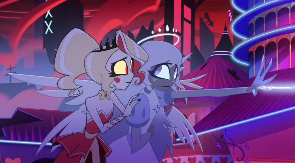 Charlie ed Emily nel finale di Hazbin Hotel 2