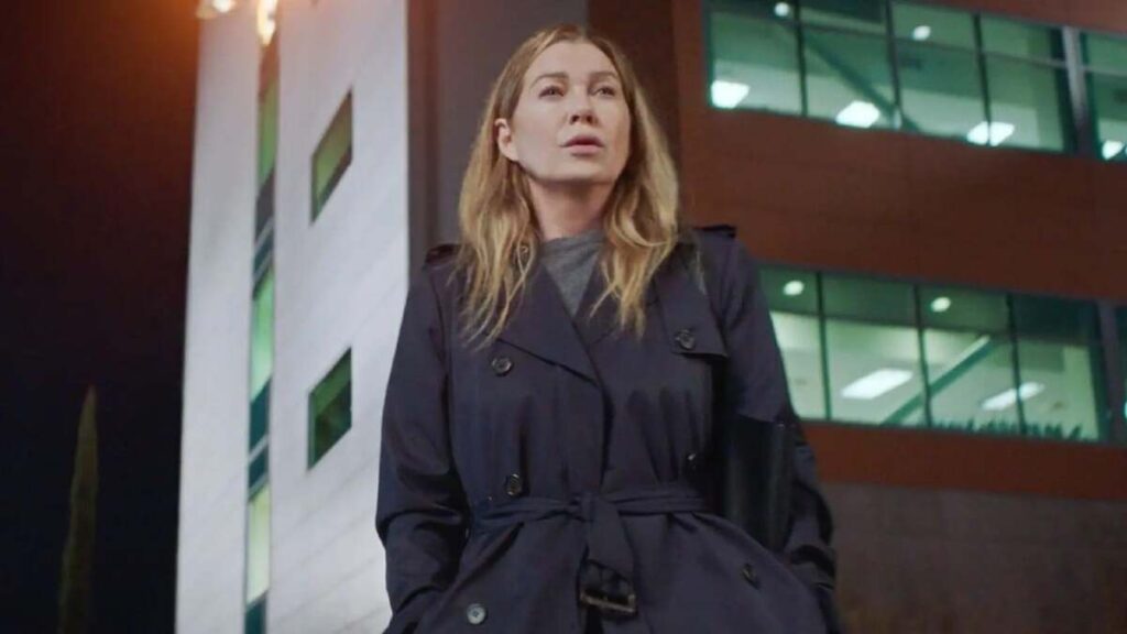 Meredith in una scena di Grey's Anatomy 22