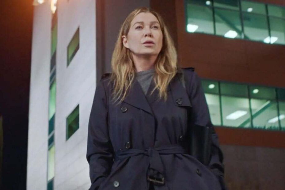 Meredith in una scena di Grey's Anatomy 22