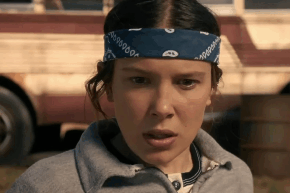 Eleven in una scena do stranger things 5