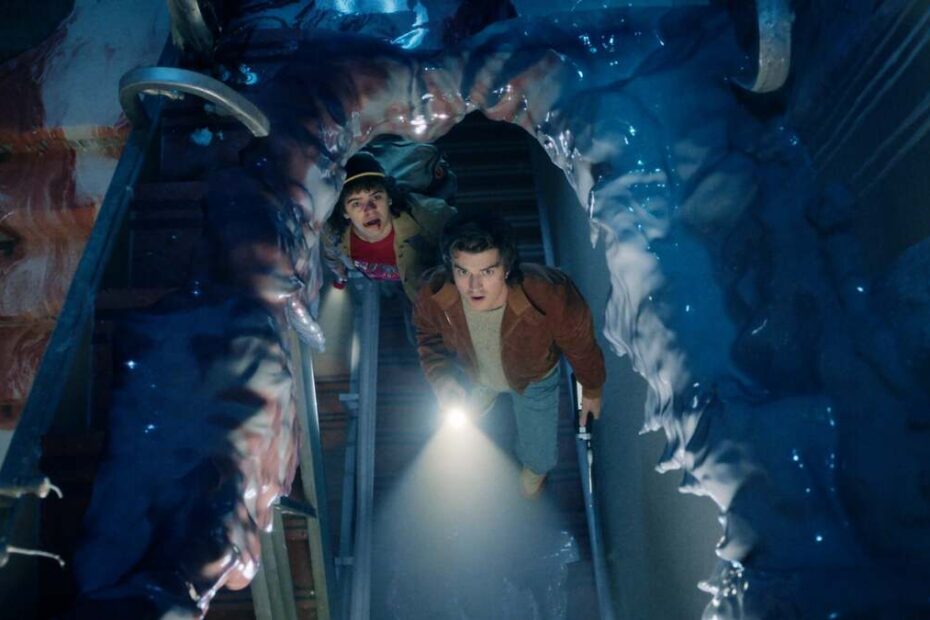 Steve e Dustin in una scena di Stranger Things 5, una delle migliori serie tv Netflix del 2025