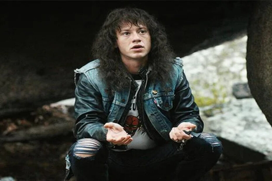 Eddie in una scena di Stranger Things