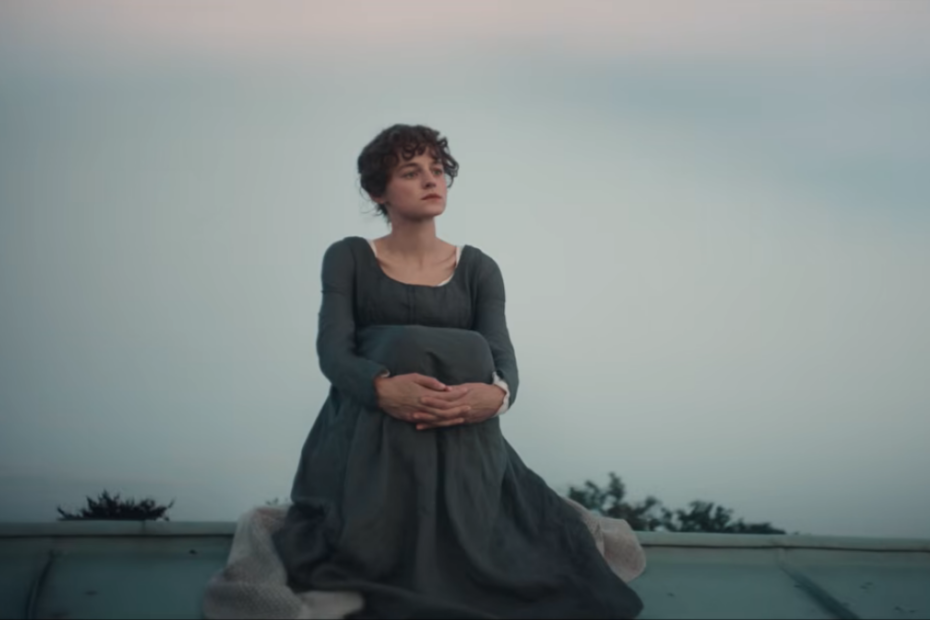 Emma Corrin in una scena del teaser di Orgoglio e Pregiudizio