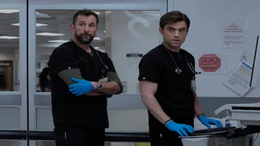 Robby e Langdon in una scena del quinto episodio di The Pitt 2