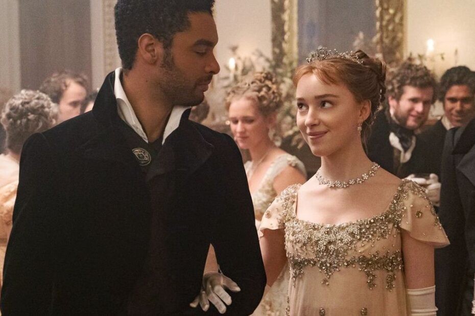 Daphne e Simon in una scena di Bridgerton