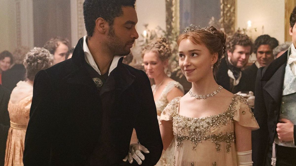 Daphne e Simon in una scena di Bridgerton