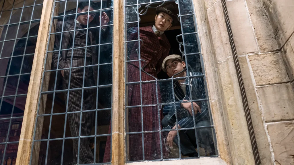 Dónal Finn, Zine Tseng, Hero Fiennes Tiffin in Young Sherlock