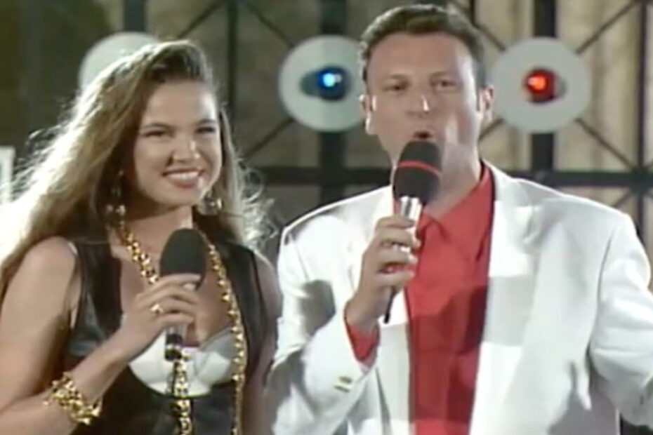 Amadeus e Federica Panicucci al Festivalbar del 1995