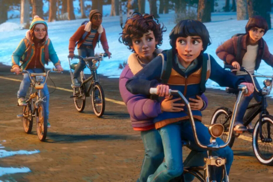 Una scena tratta dal trailer di Stranger Things: Tales from '85