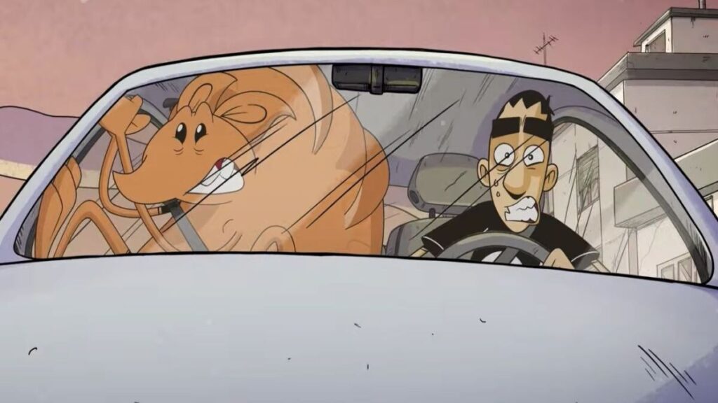 un'immagine del trailer di Due Spicci, la nuova Serie Tv di Zerocalcare