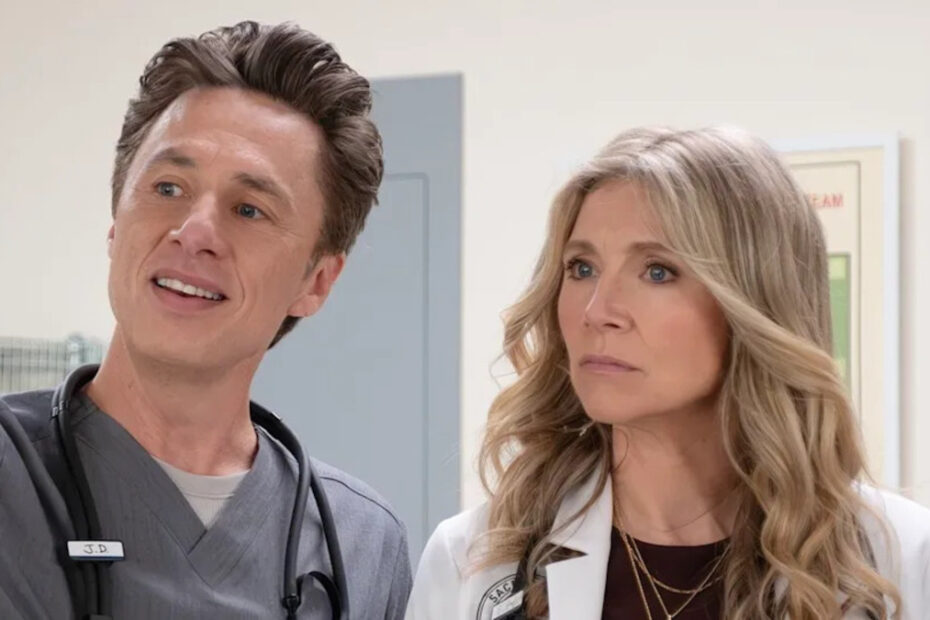 J.D ed Elliot in una scena di Scrubs