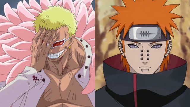 Due degli antagonisti piu famosi del mondo anime, Doflamimngo per one piece e Pain per Naruto
