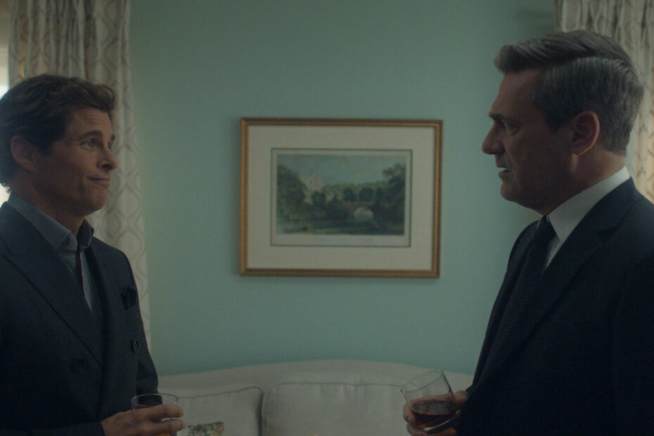 James Marsden e Jon Hamm in “Your Friends and Neighbors”, ora disponibile su Apple TV.