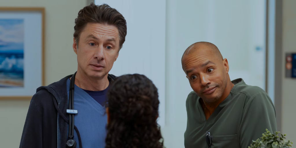 Turk e J.D in una scena di Scrubs