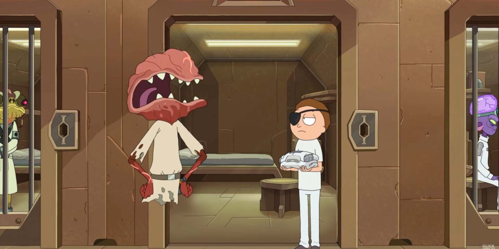 Evil Morty nella prigione dei Time Cops