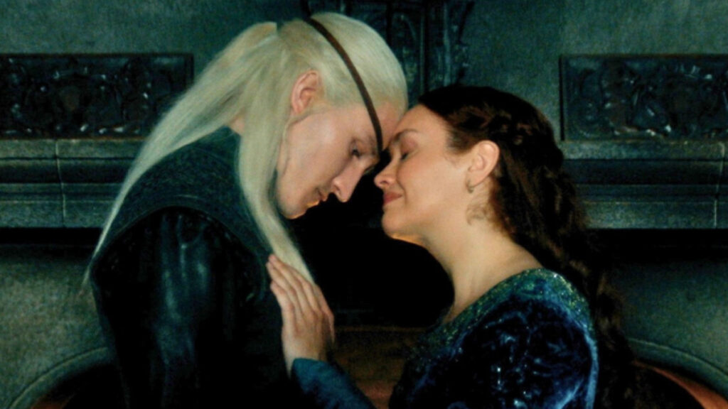 Alicent ed Aemond nella prima puntata di House of the Dragon 3