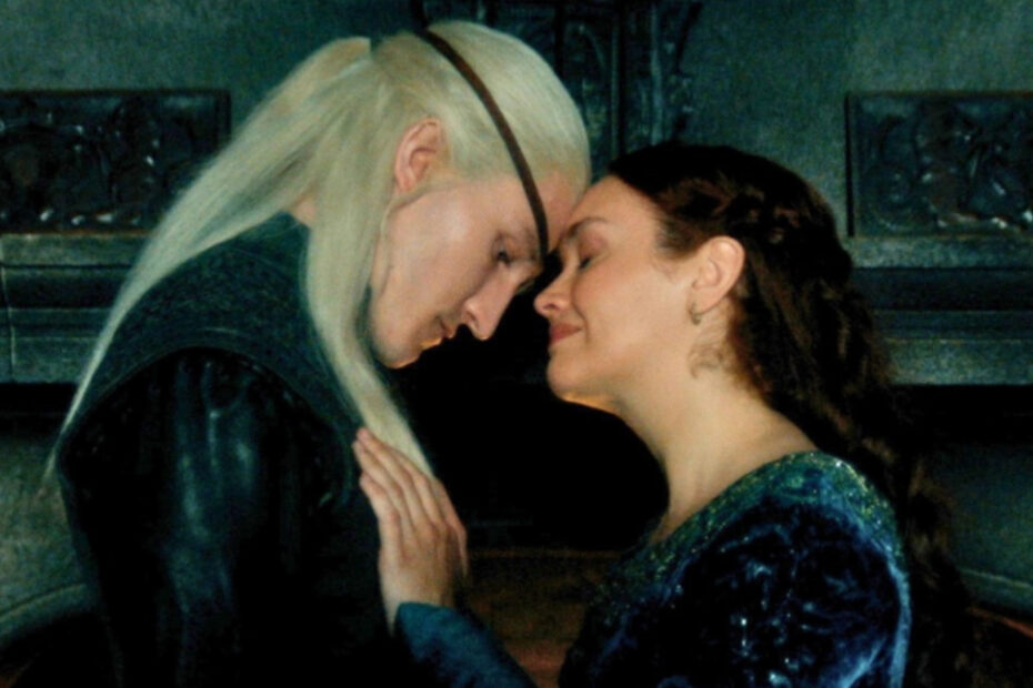Alicent ed Aemond nella prima puntata di House of the Dragon 3