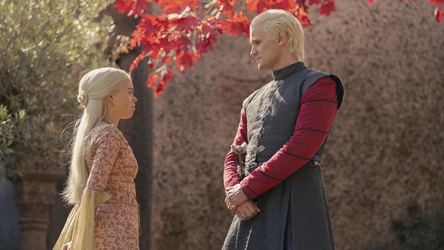 Daemon e Rhaenyra in una scena di House of the Dragon