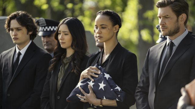 Keno, Renee, Neagley e Hudson, al funerale del papà di Neagley
