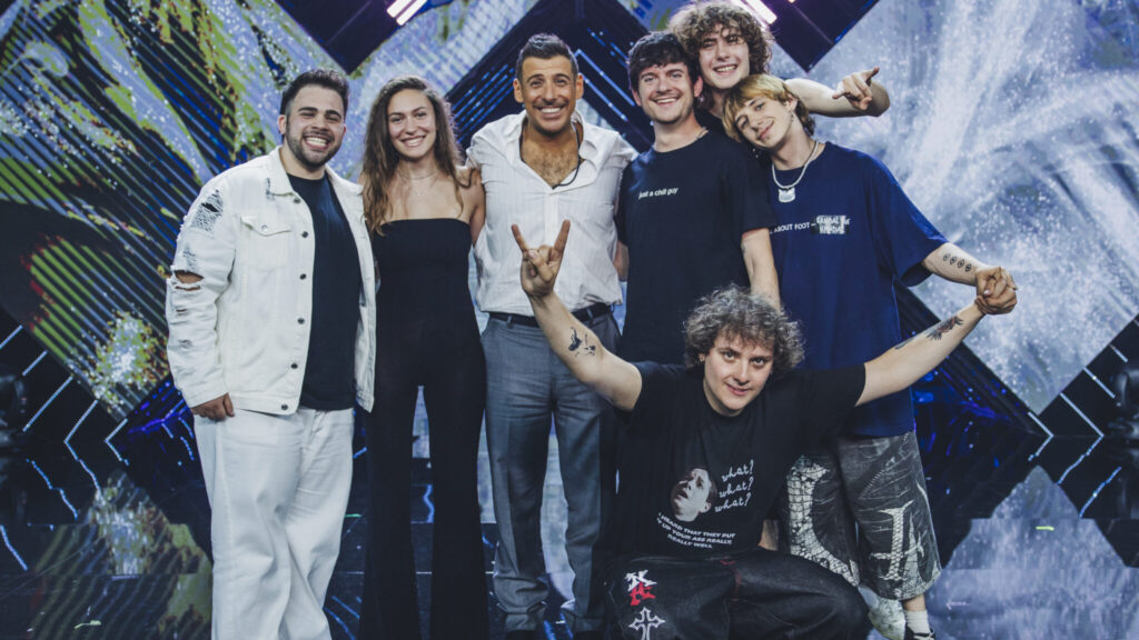 La squadra di Francesco Gabbani a X Factor 2026 - Immagini concesse da Sky Italia