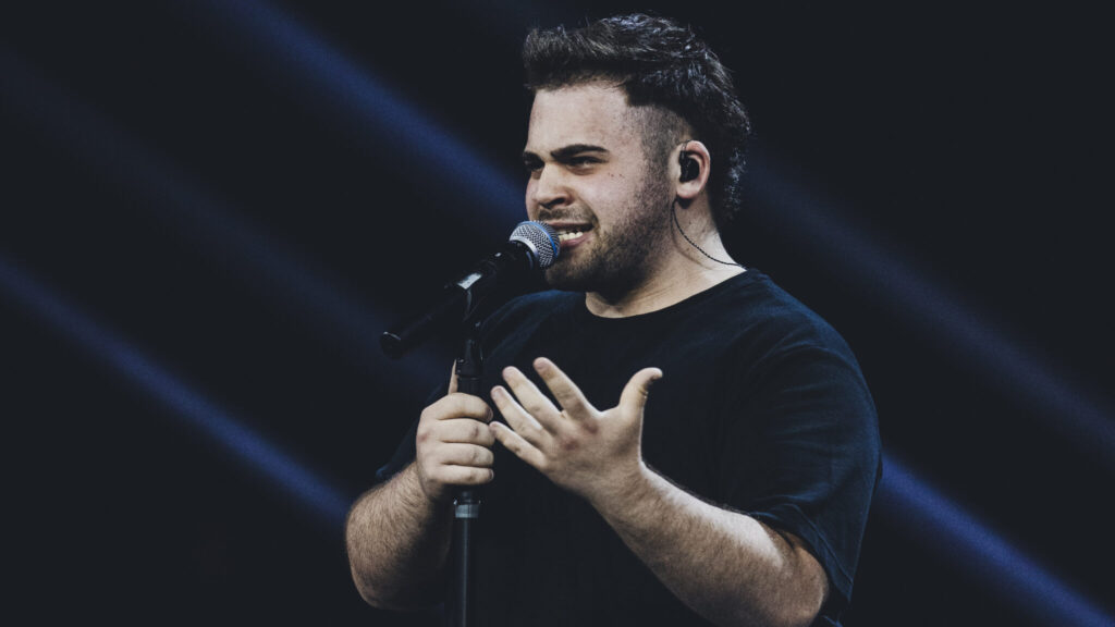 Giacomo Caló ai bootcamp di X Factor 2026 - immagini concesse da Sky Italia