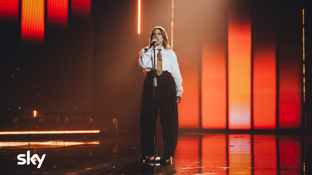 Patrizia napolano al primo live di X Factor 2026 - immagini concesse da Sky Italia