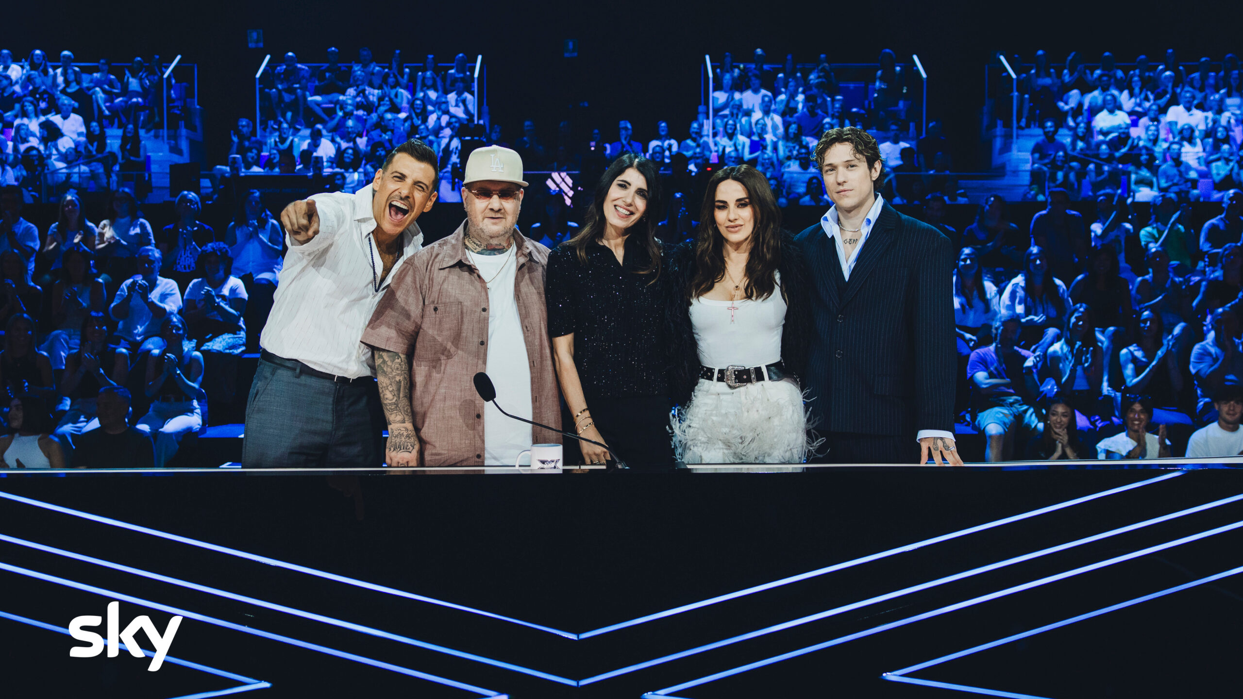 i giudici e giorgia alle last call di X Factor 2026 - Immagini concesse da Sky Italia